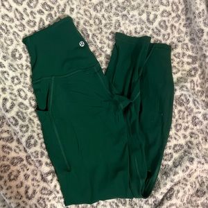 lululemon  align everglade green with pockets